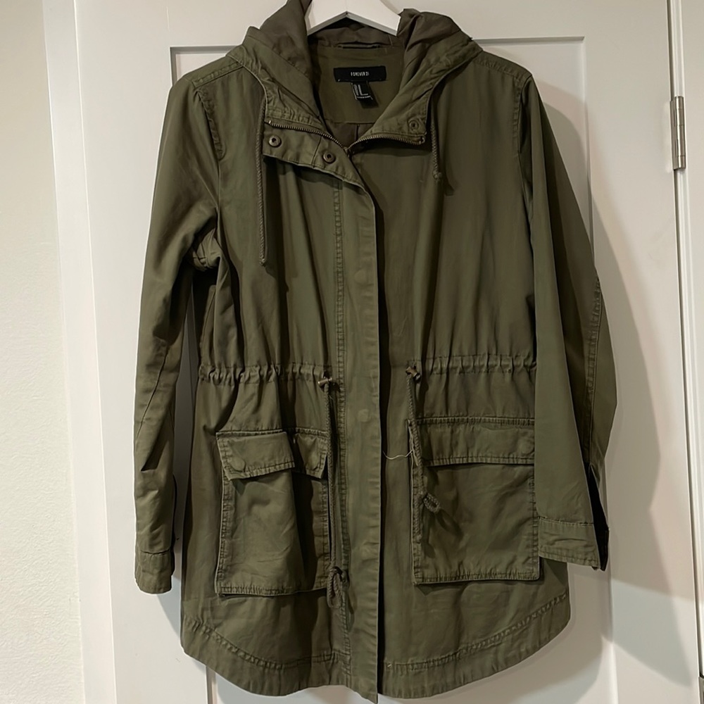 Forever 21 Olive Green Military Jacket